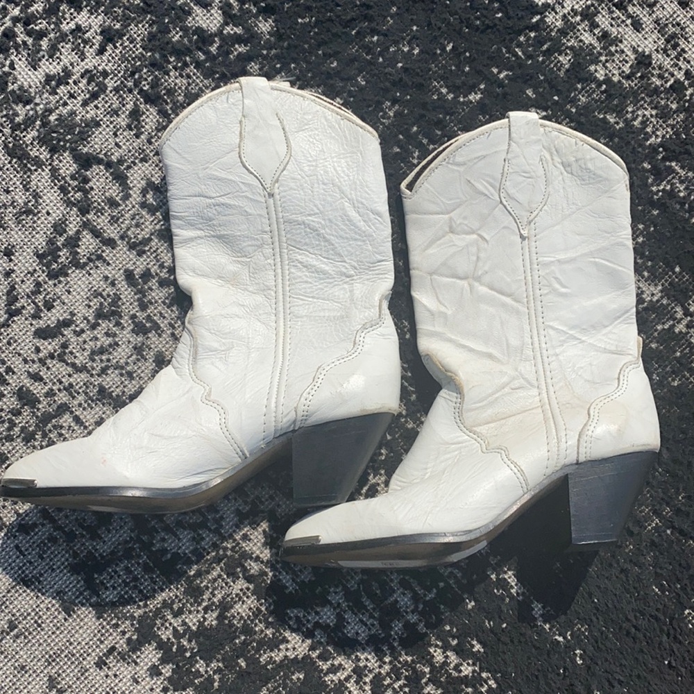 White Cowboy boot